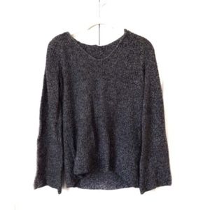 GAP Merino Wool Bell Sleeve Hooded Pullover Sweater